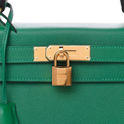 Hermes Epsom Kelly Sellier 28 Vert Vertigo 7 of 10