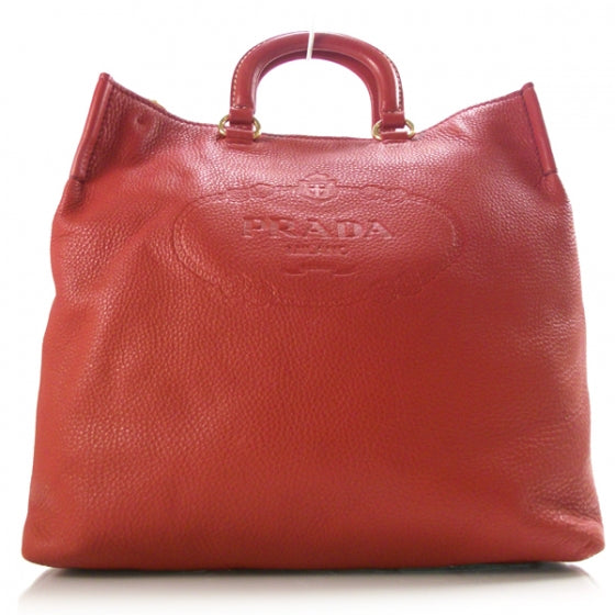 Vitello Daino Shopping Tote Fuoco