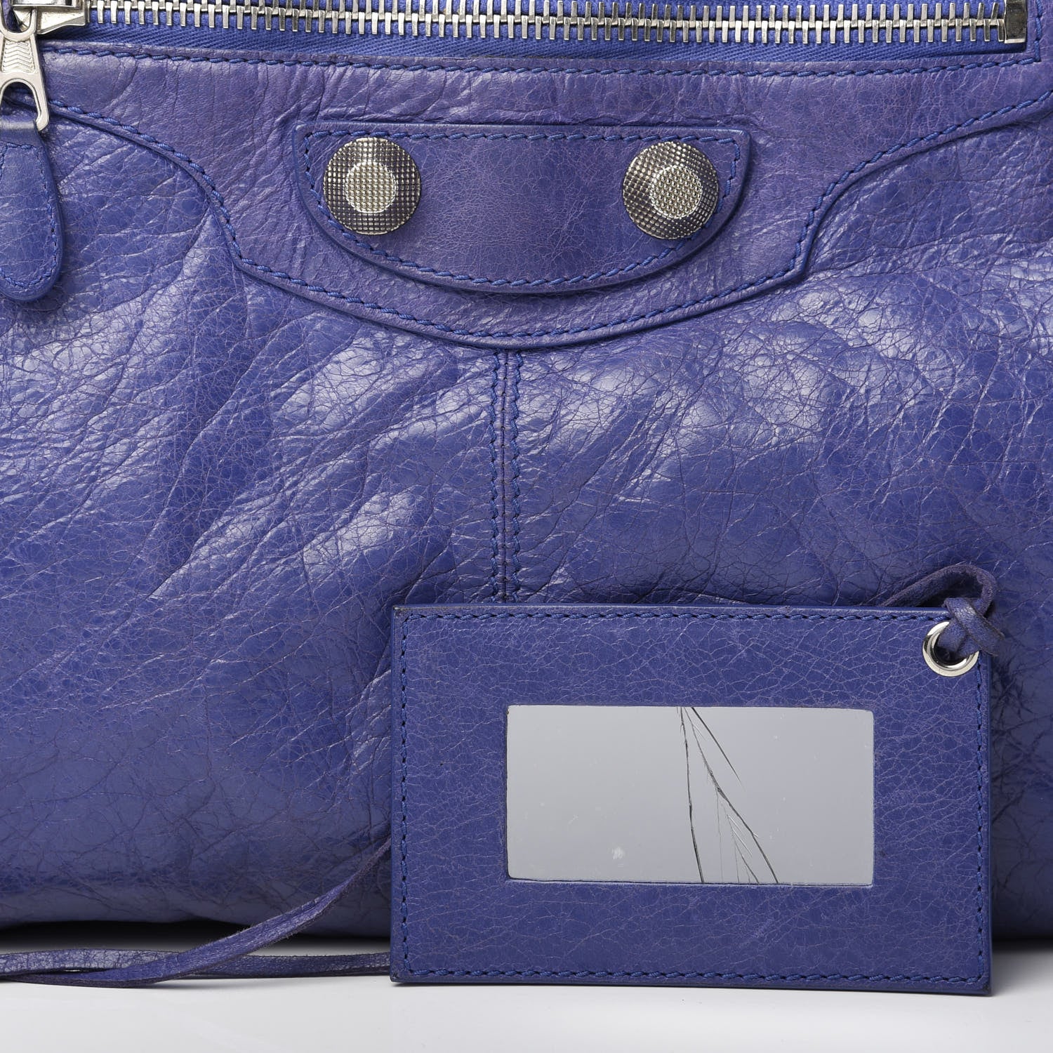 Balenciaga Agneau Giant 21 Silver Hardware Weekender Bleu Lavande 11 of 11