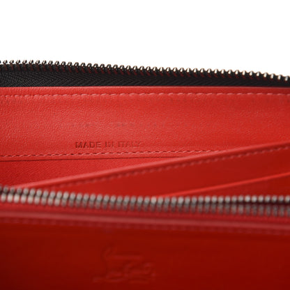 Christian Louboutin Calfskin Panettone Spiked Zip Around Wallet Black 7 of 7