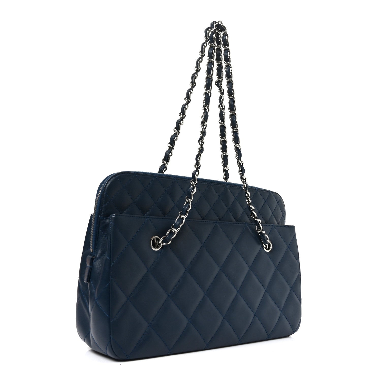 Chanel Calfskin Quilted In The Business Camera Navy 3 of 10