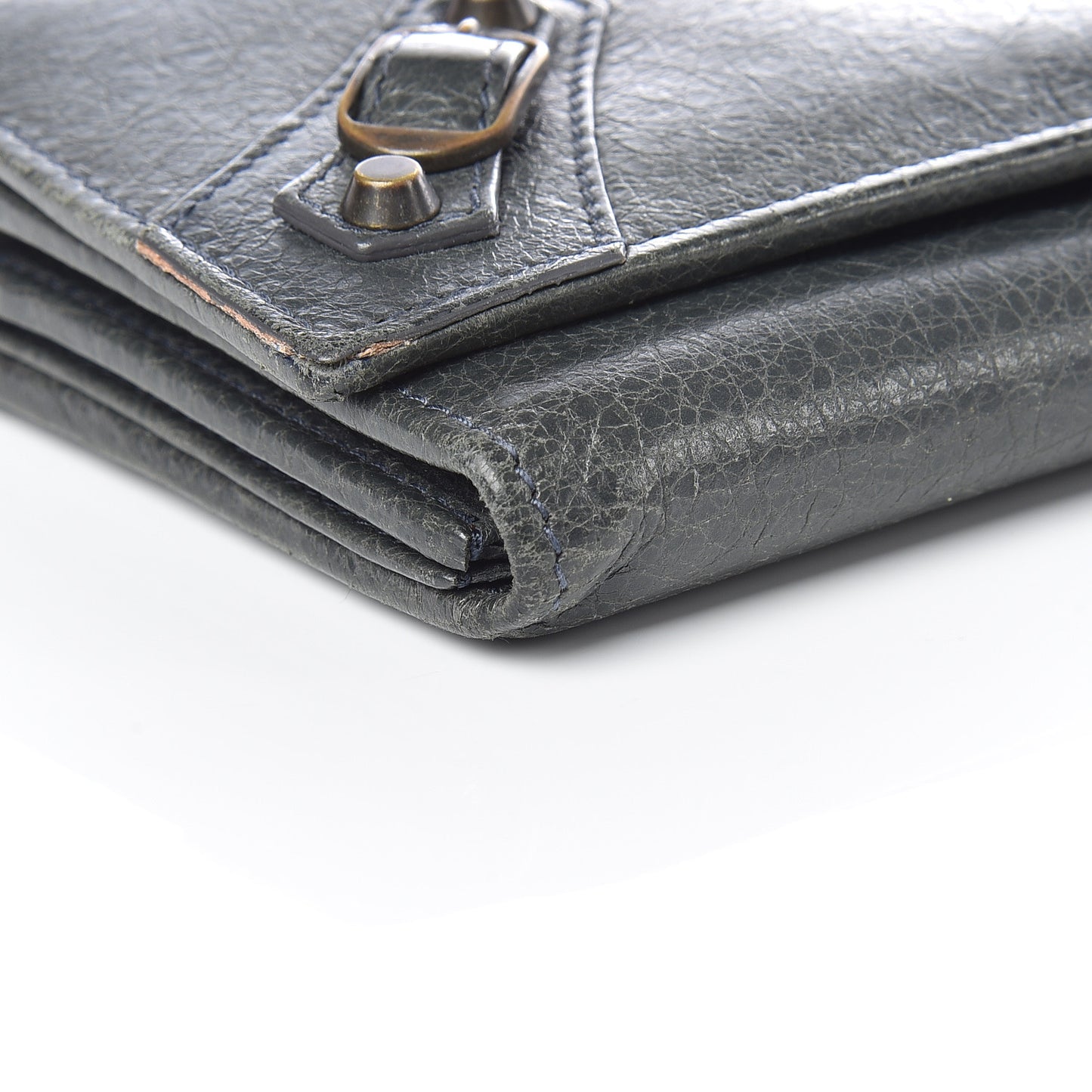 Agneau Classic Hardware Money Wallet Anthracite