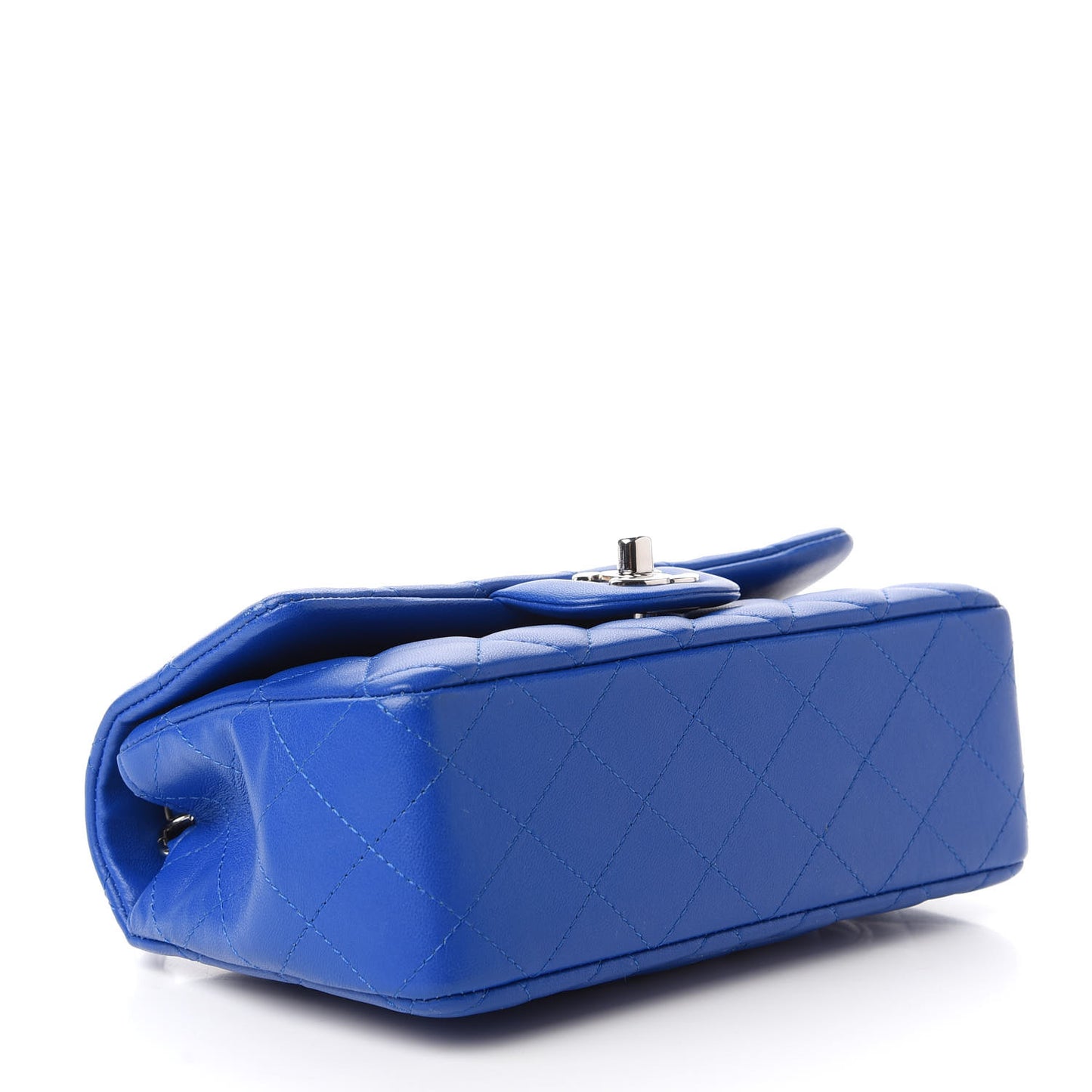 Lambskin Quilted Mini Rectangular Flap Royal Blue