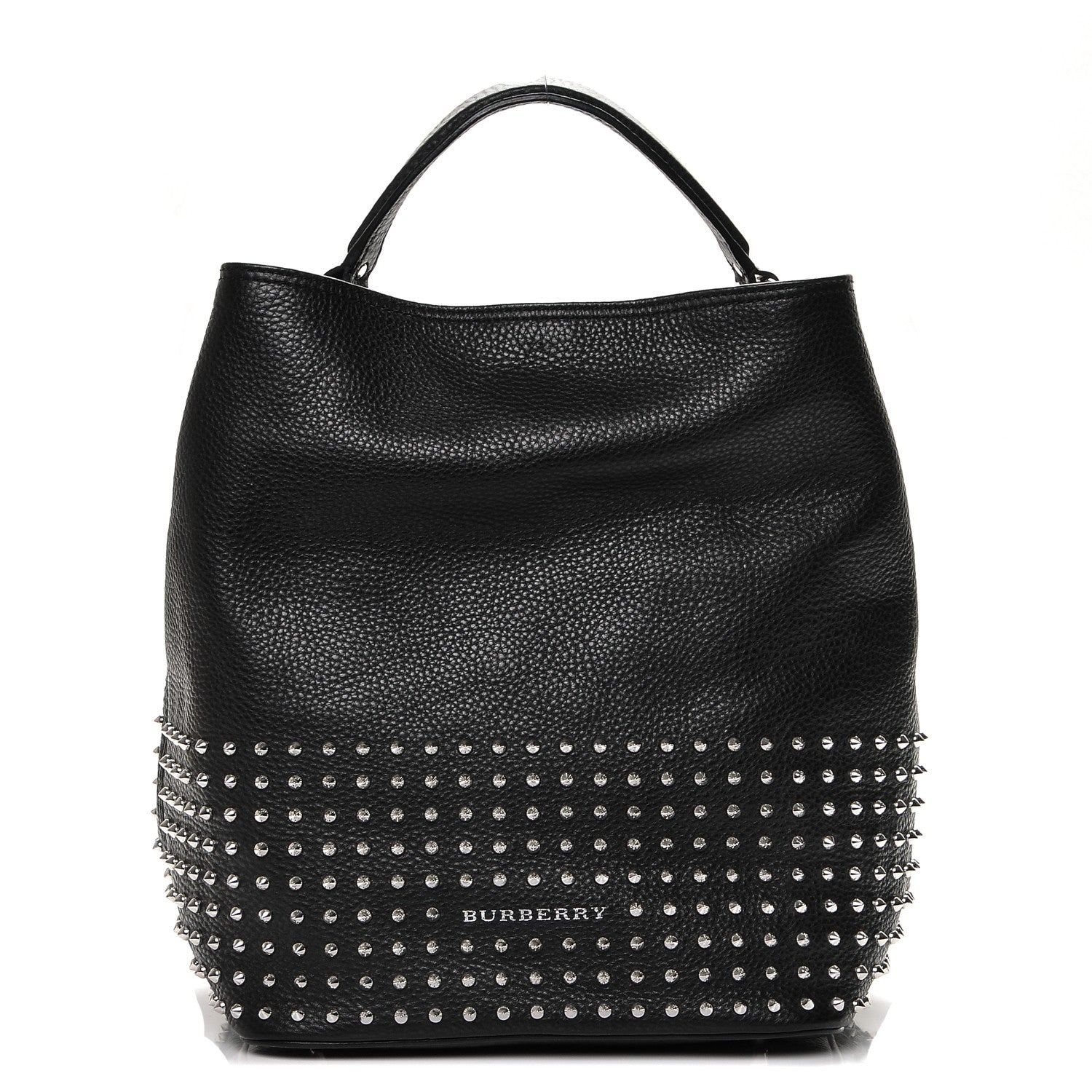 Burberry Calfskin Studded Medium Susanna Hobo Black 1 of 6