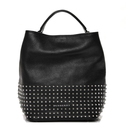 Burberry Calfskin Studded Medium Susanna Hobo Black 1 of 6