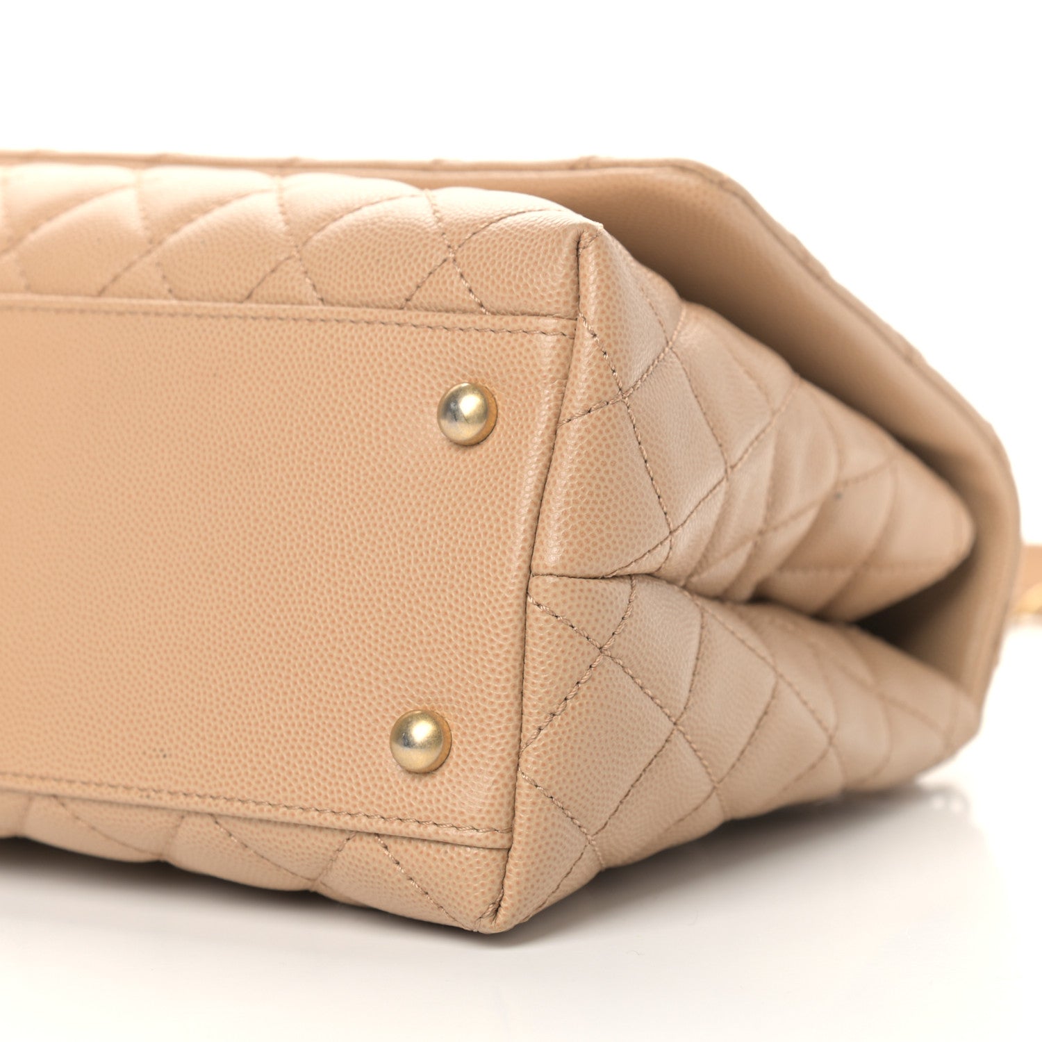 Chanel Caviar Lizard Embossed Quilted Small Coco Handle Flap Beige 9 of 9