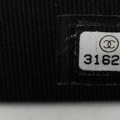 Chanel Calfskin Quilted Maxi Pearls Card Holder Flap With Chain Black 8 of 11