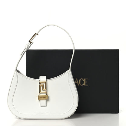 Versace Calfskin Small Greca Goddess Hobo White 10 of 10