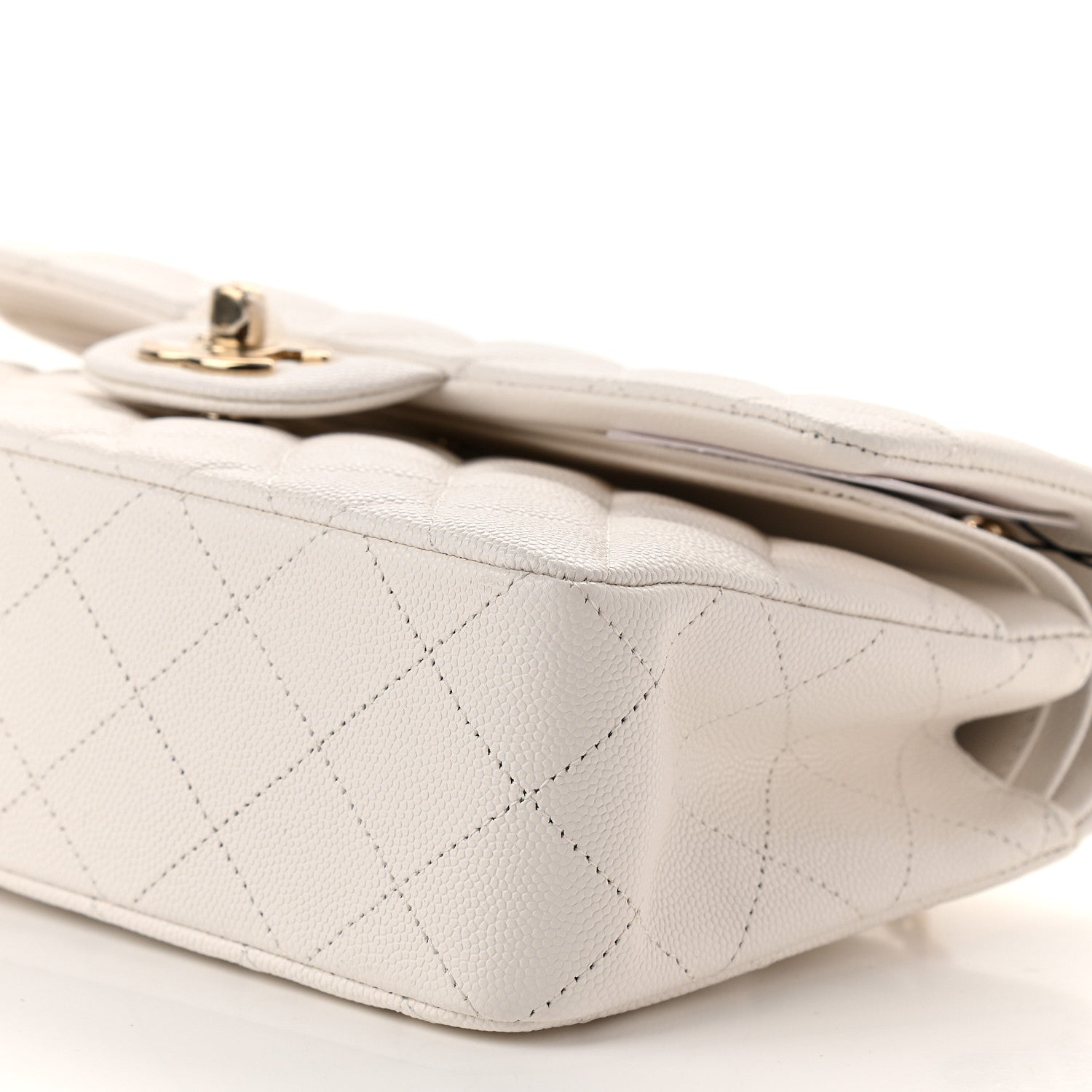 Chanel Caviar Quilted Small Double Flap White 9 of 9