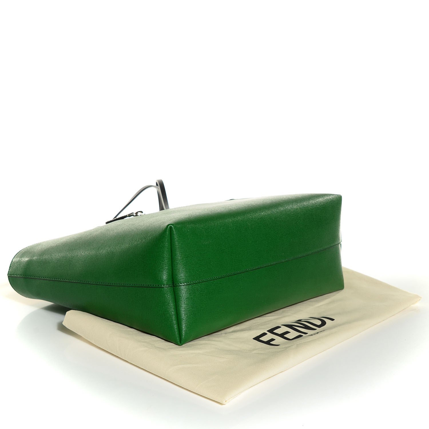Fendi Vitello Elite Cuoio Monster Buggies Medium Roll Tote Emerald Black Multicolor Yellow 4 of 9