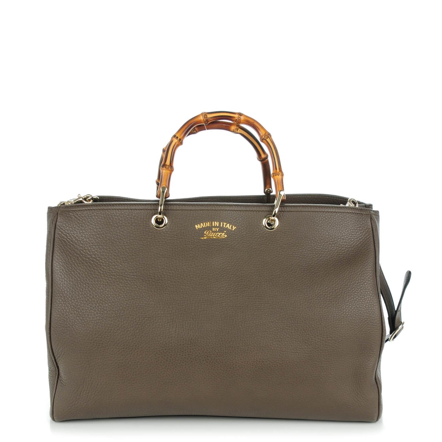Calfskin Large Bamboo Shopper Tote Grey Field
