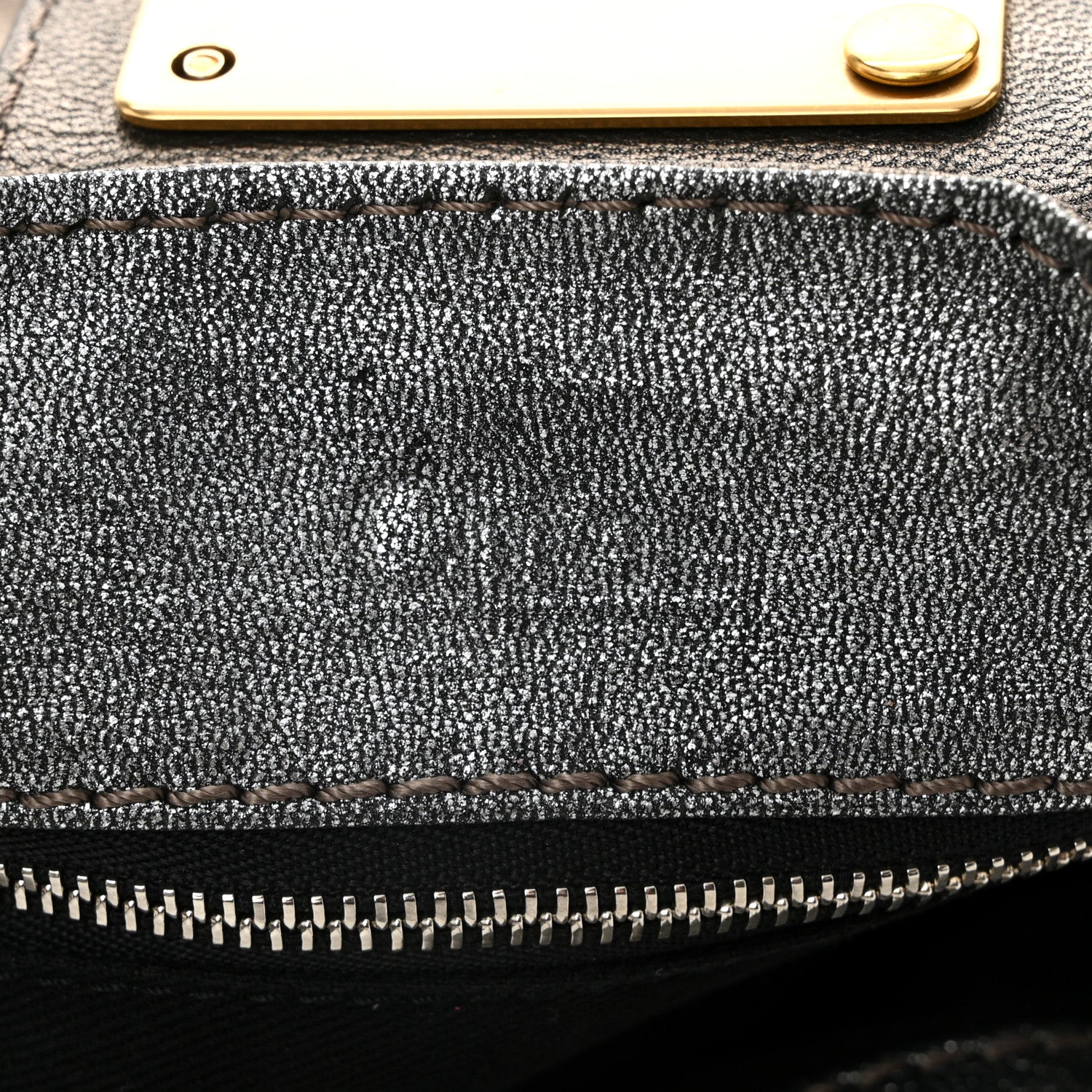Chloe Metallic Calfskin Medium Paddington Satchel Steel 5 of 10