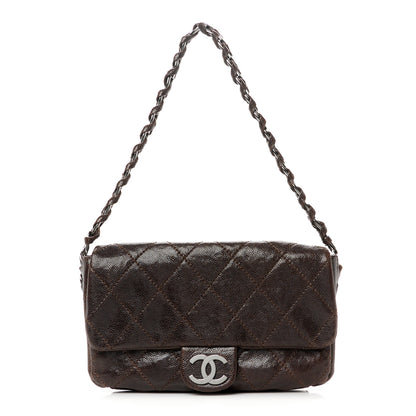 Chanel Glazed Caviar Quilted Modern Chain Flap Dark Brown 1 of 12