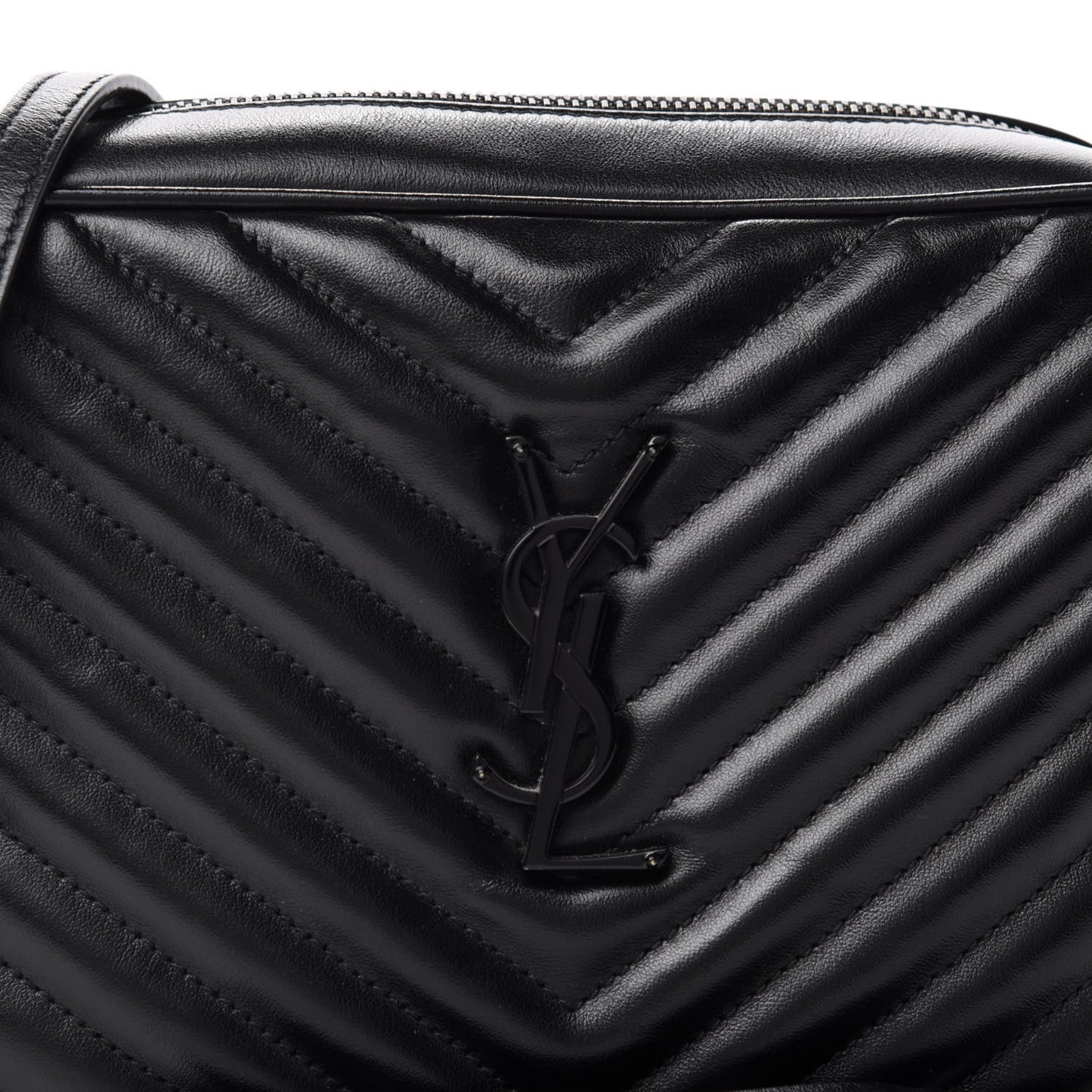Calfskin Matelasse Monogram Lou Camera Bag Black