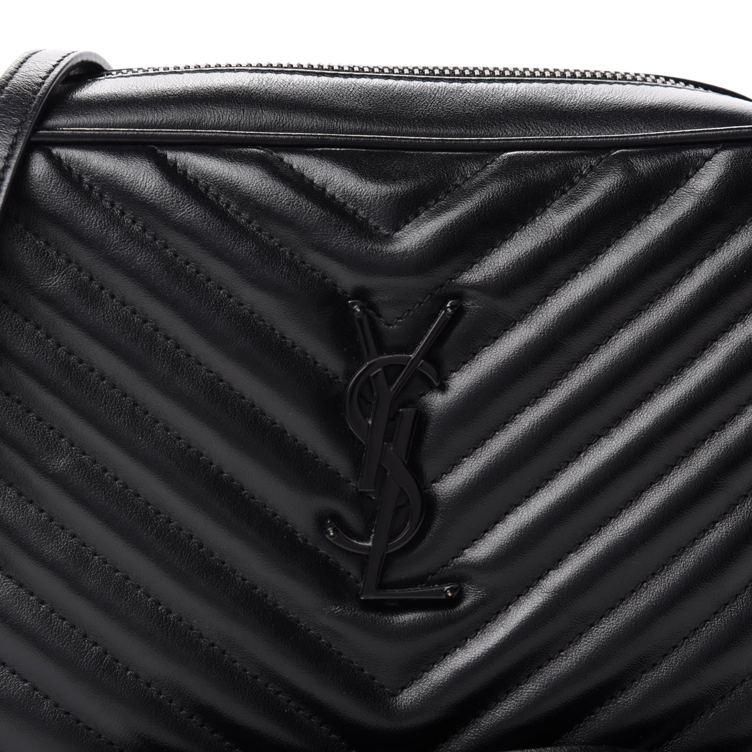 Saint Laurent Calfskin Matelasse Monogram Lou Camera Bag Black 10 of 10