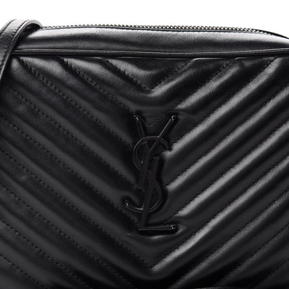 Saint Laurent Calfskin Matelasse Monogram Lou Camera Bag Black 10 of 10