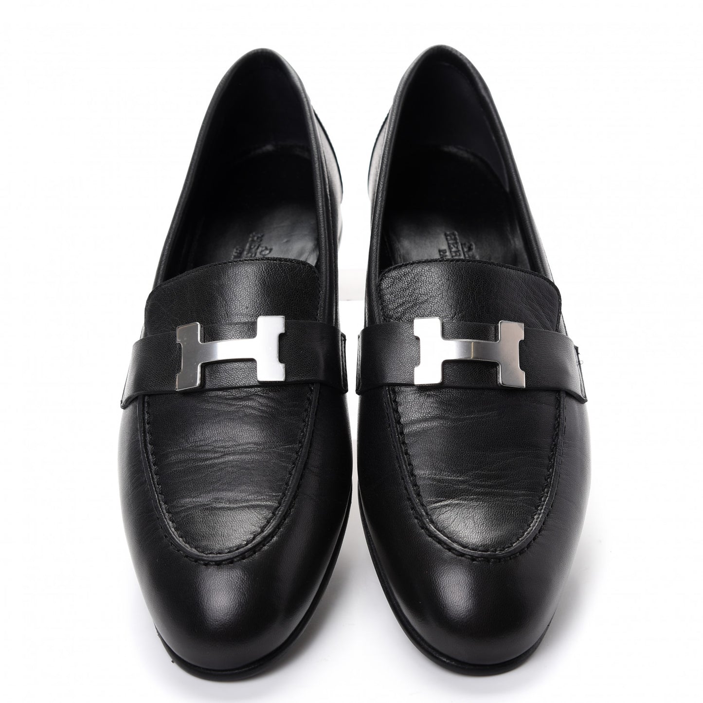Goatskin Womens Paris Loafers 37.5 Black