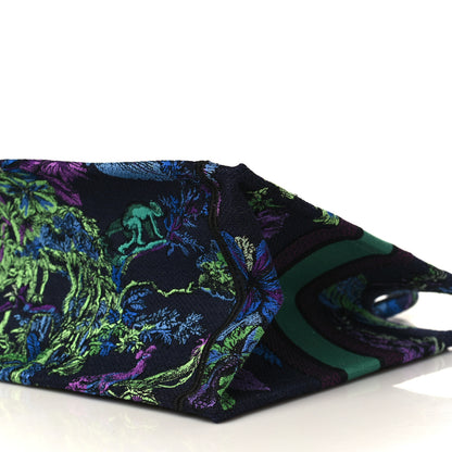 Christian Dior Canvas Embroidered Medium Toile De Jouy Voyage Book Tote Blue Multicolor 9 of 9