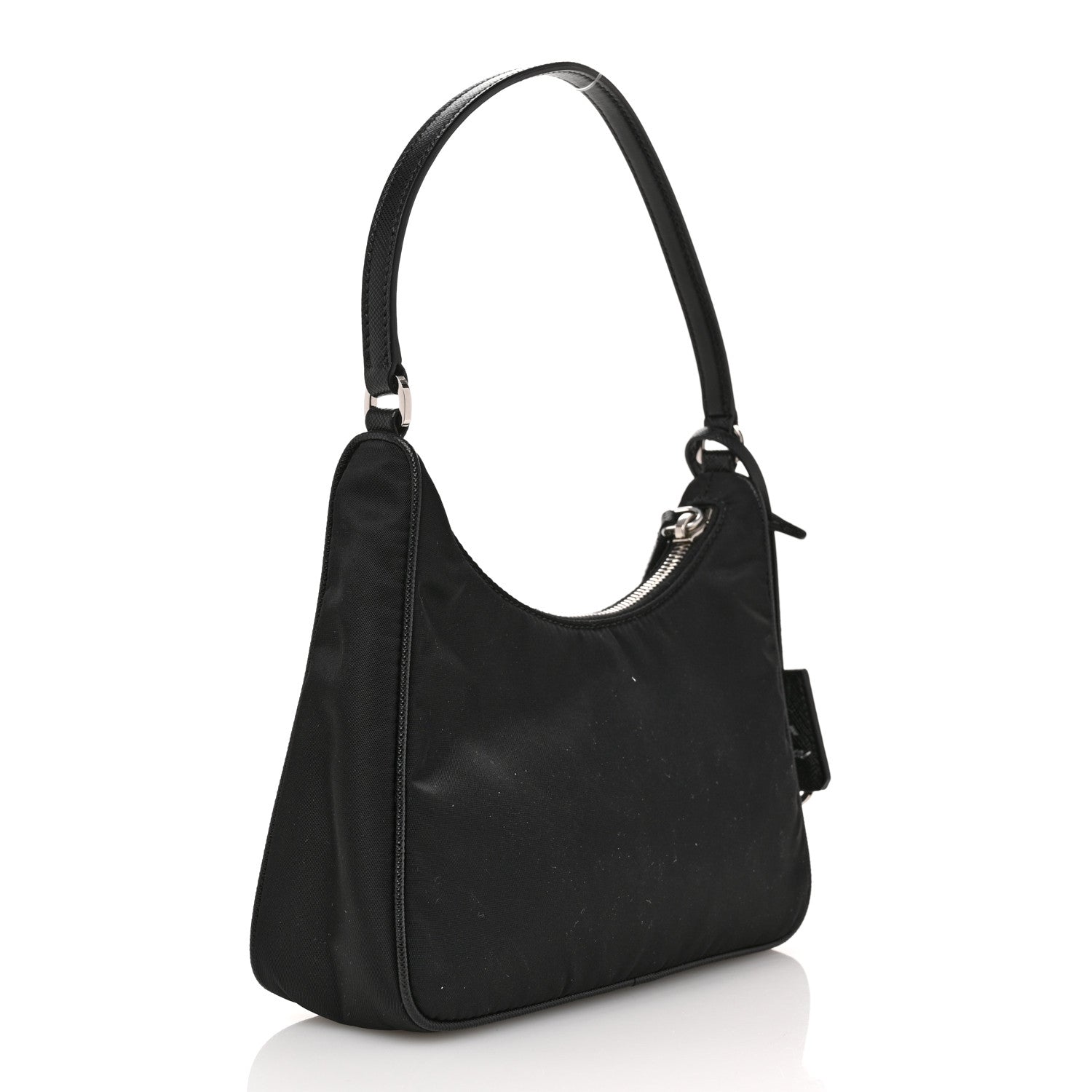 Prada Tessuto Nylon Saffiano Mini Re-Edition 2005 Bag Black 3 of 10