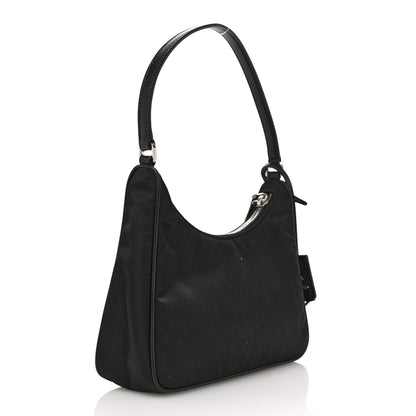 Prada Tessuto Nylon Saffiano Mini Re-Edition 2005 Bag Black 3 of 10
