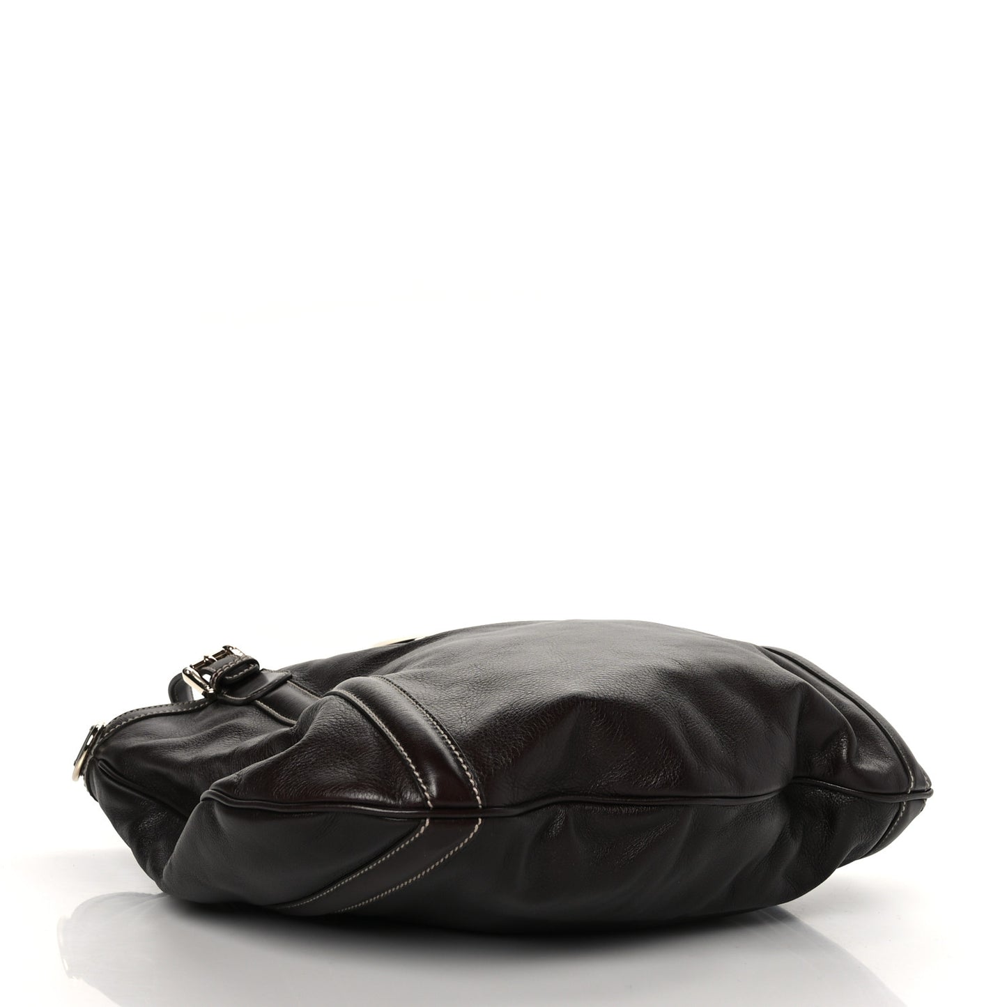 Calfskin Medium Britt Tote Dark Brown