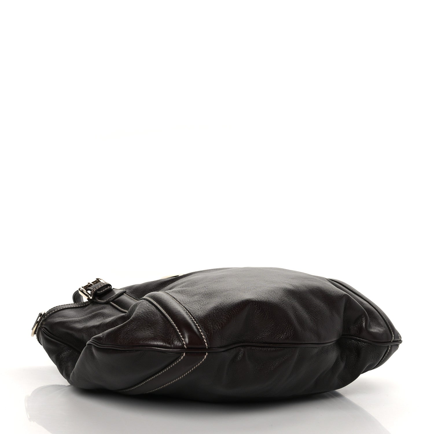 Gucci Calfskin Medium Britt Tote Dark Brown 3 of 8