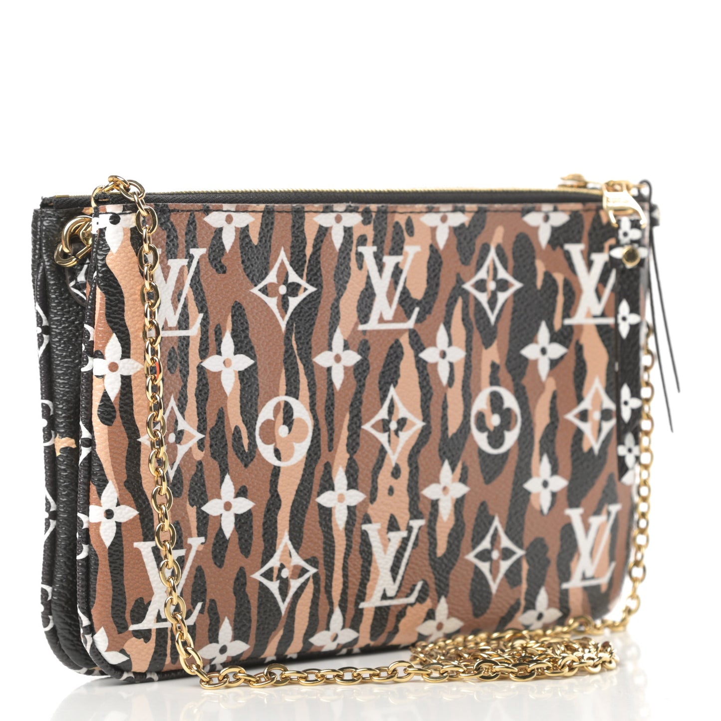 Monogram Giant Jungle Pochette Double Zip Black