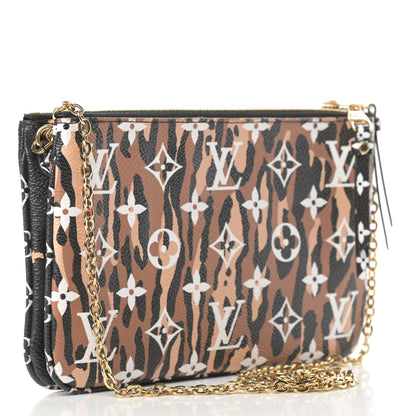 Louis Vuitton Monogram Giant Jungle Pochette Double Zip Black 3 of 11