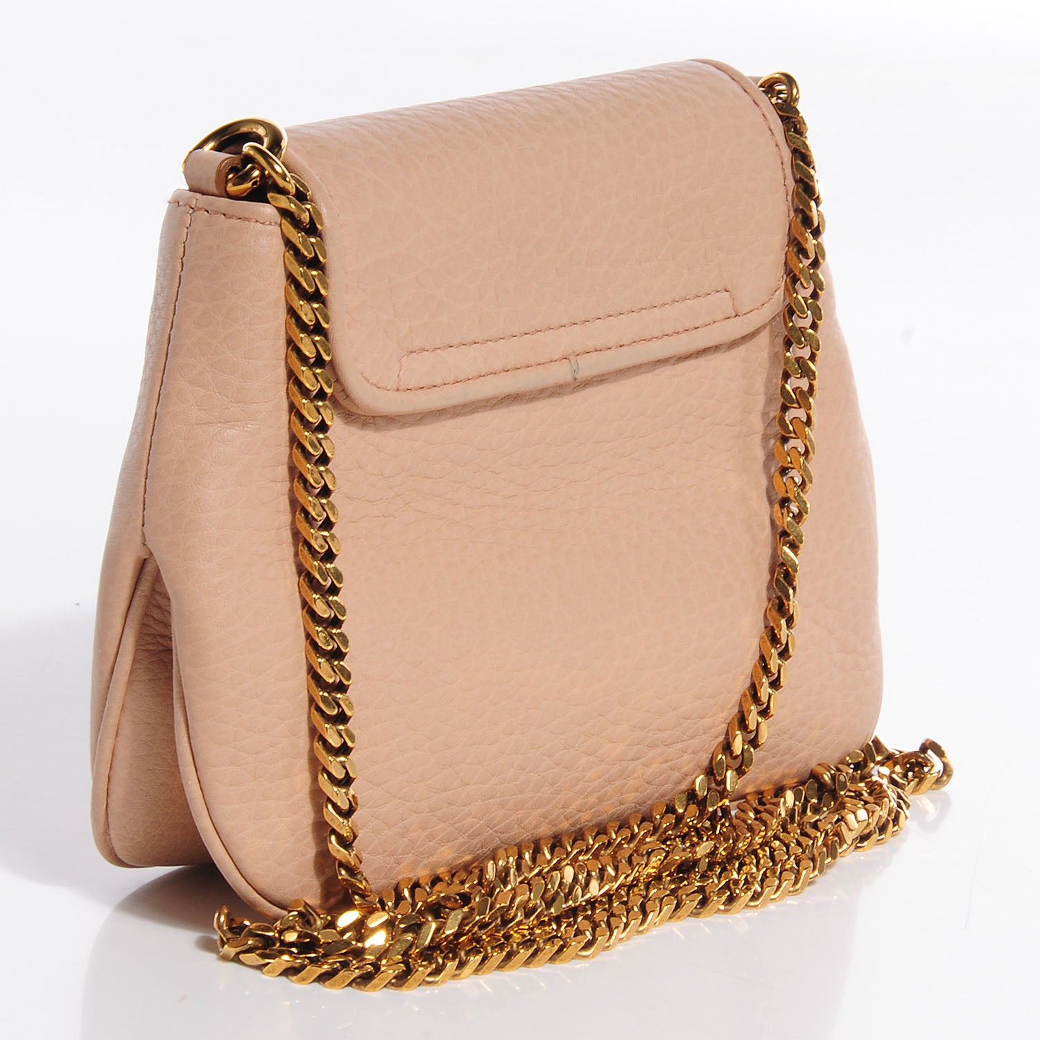 Gucci Dollar Calfskin Small 1973 Chain Shoulder Bag Camelia 3 of 9
