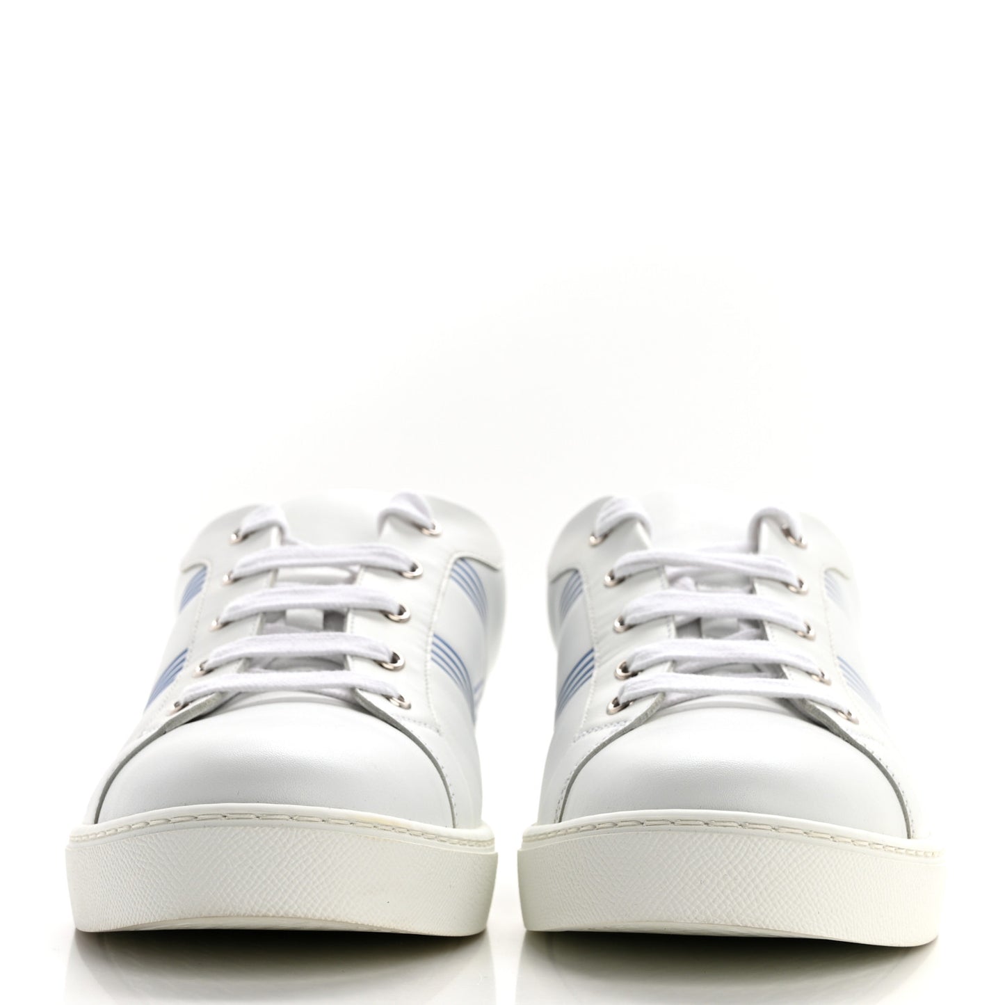 Calfskin Mens Advantage Sneakers 44 White Blue