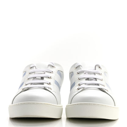 Hermes Calfskin Mens Advantage Sneakers 44 White Blue 2 of 9