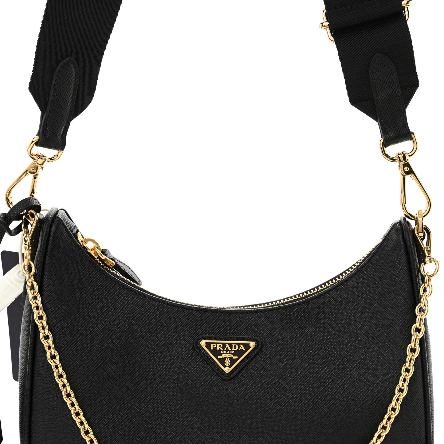 Saffiano Lux Re-Edition 2005 Shoulder Bag Black