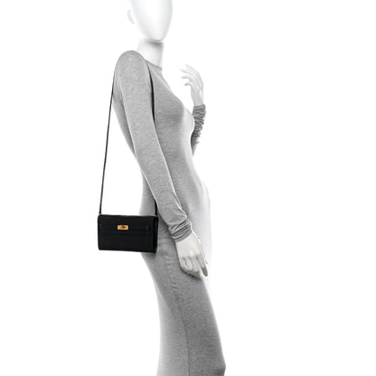 Hermes Matte Alligator Kelly Wallet To Go Black 2 of 11