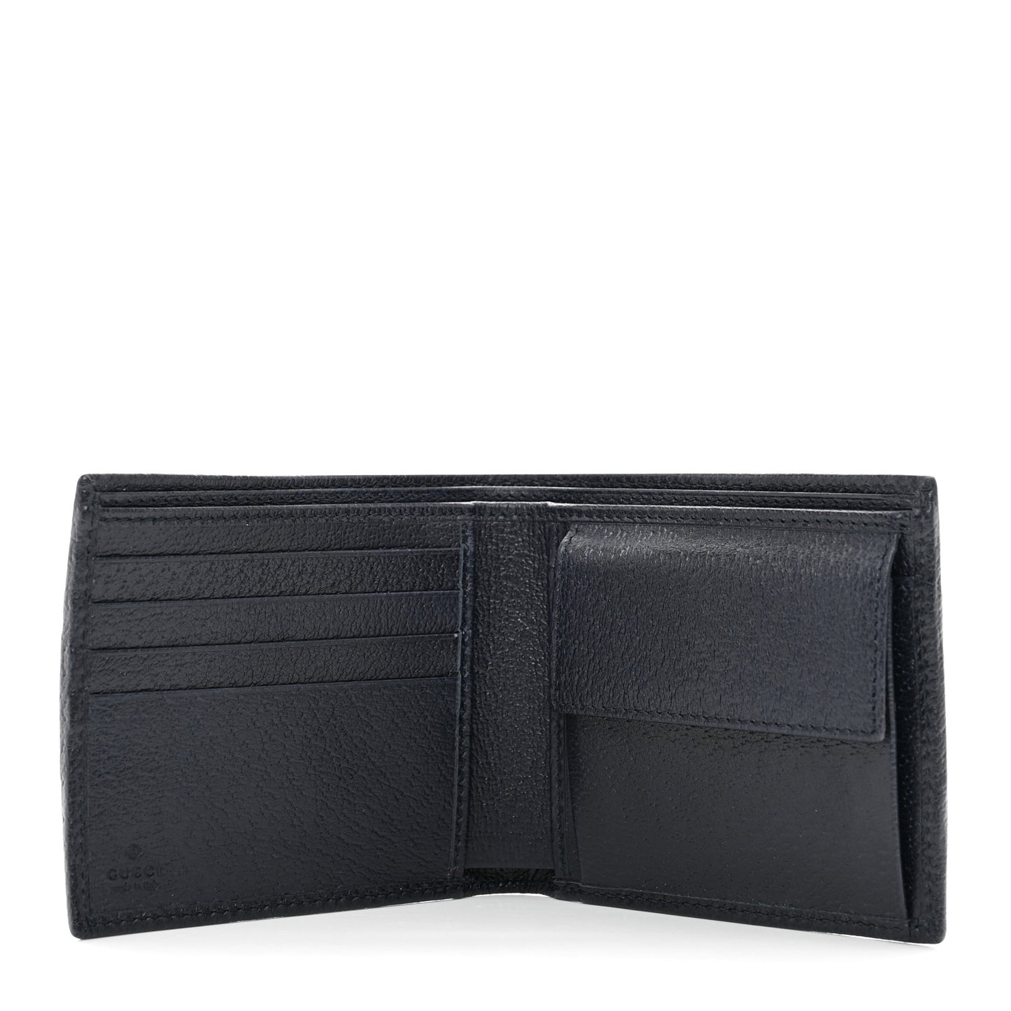 GG Supreme Monogram Web Mens Ophidia Bi-Fold Coin Wallet Beige Blue
