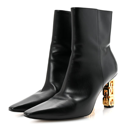 Givenchy Calfskin G Cube Heel Ankle Boots 39 Black 4 of 9