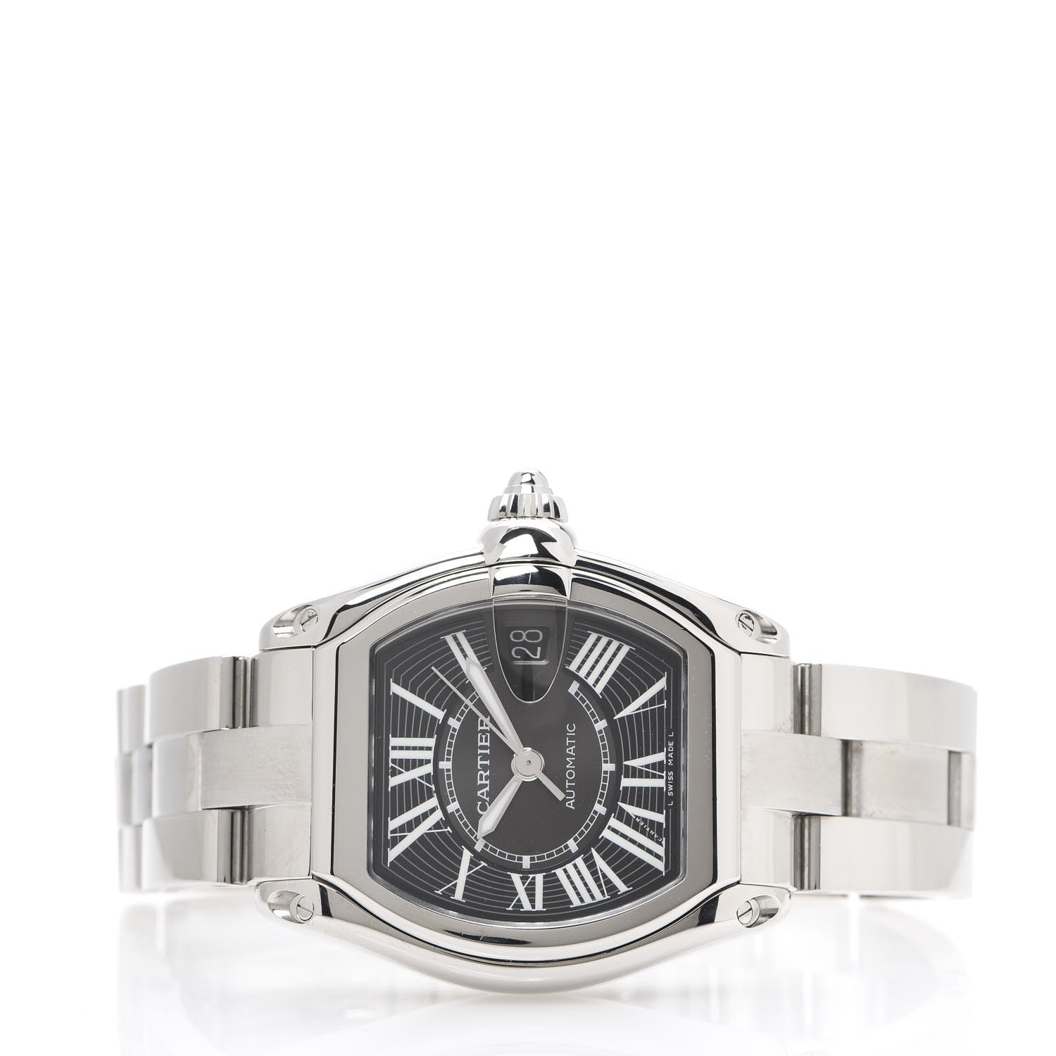 Cartier Stainless Steel 37mm Roadster Automatic Watch Black 2 of 7