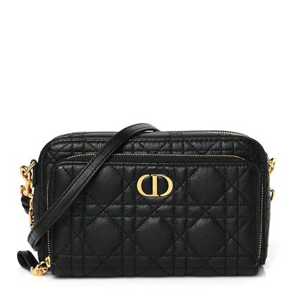 Christian Dior Supple Calfskin Caro Double Pouch Black 1 of 9