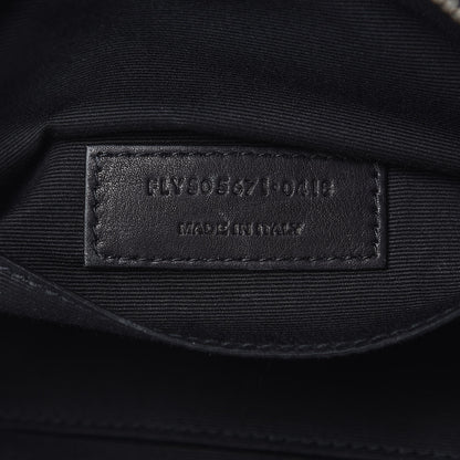 Saint Laurent Lambskin Glitter Belt Bag Metallic Black 8 of 11