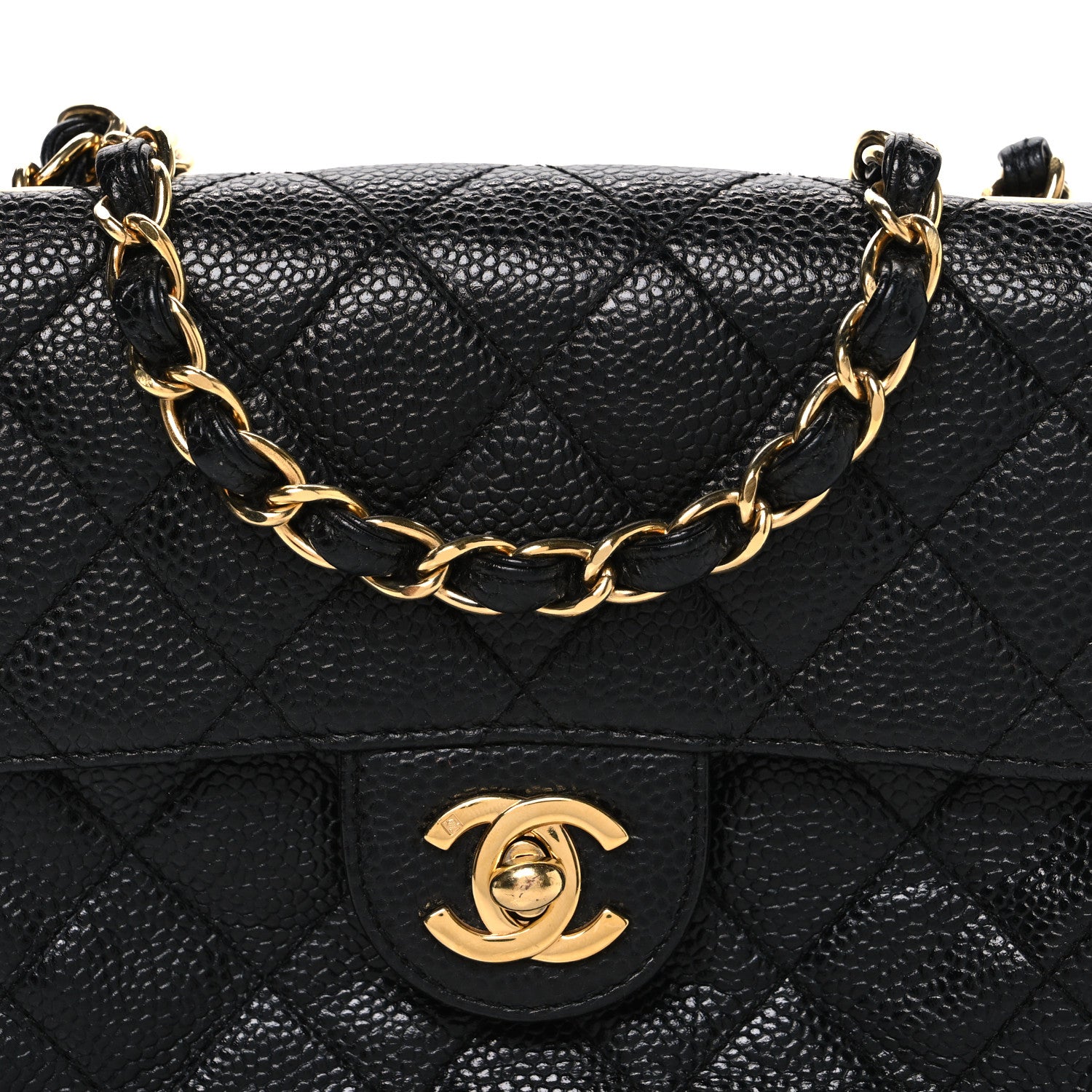 Chanel Caviar Quilted Mini Square Flap Black 8 of 10