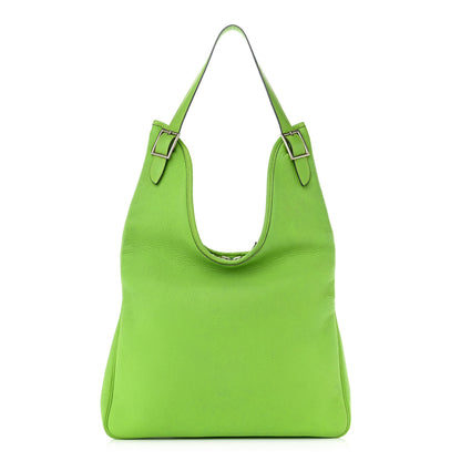 Hermes Taurillon Clemence Massai PM Vert Cru 1 of 16
