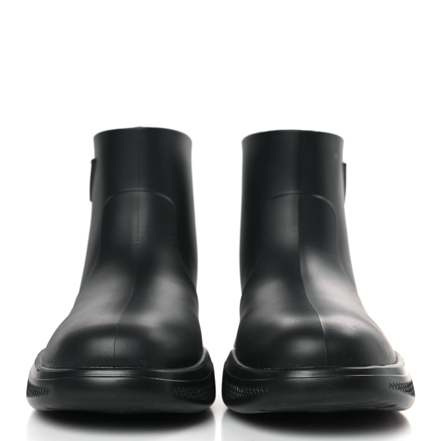 Soft Mellow Rubber Triangle Logo Embossed Womens 25mm Booties 37 Black