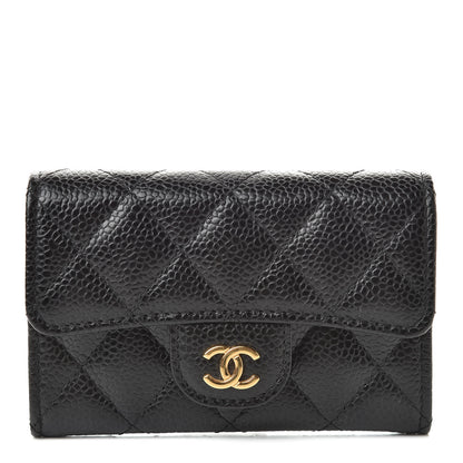 Chanel Caviar Quilted Flap Card Holder Black 1 of 9