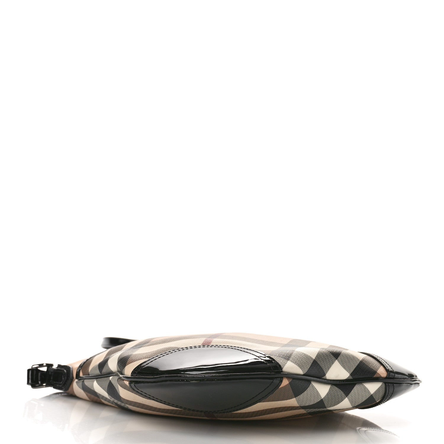 Burberry Patent Nova Check Crossbody Bag Black 4 of 8
