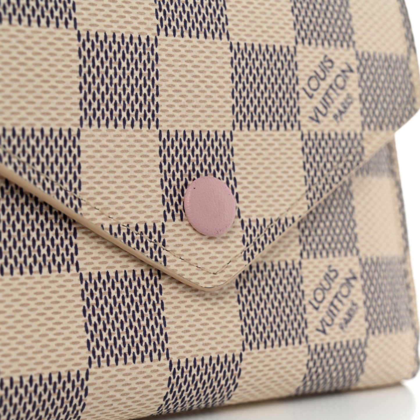 Damier Azur Victorine Wallet Rose Ballerine