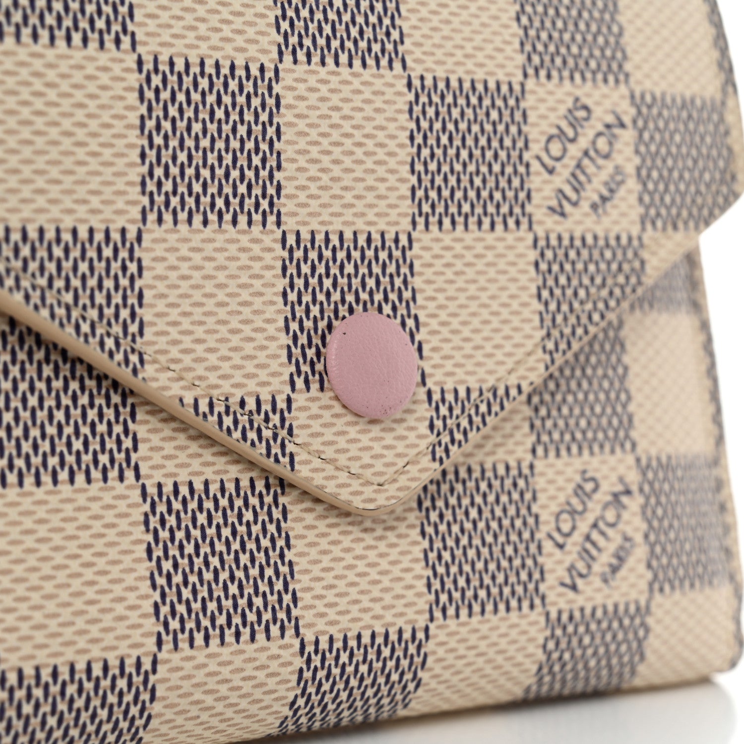 Louis Vuitton Damier Azur Victorine Wallet Rose Ballerine 10 of 11