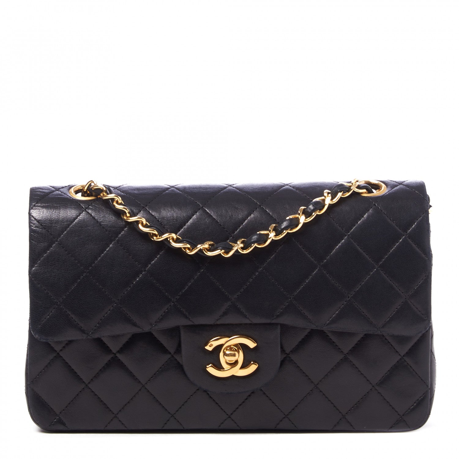 Chanel Lambskin Quilted Small Double Flap Black 1 of 9