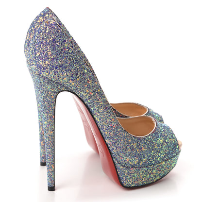 Christian Louboutin Glitter Dragonfly Lady Peep 150 Pumps 40 Etincelle Copper 4 of 13