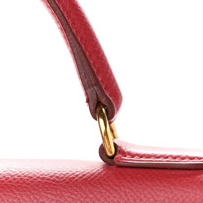 Hermes Epsom Kelly Sellier 32 Rouge Casaque 16 of 23
