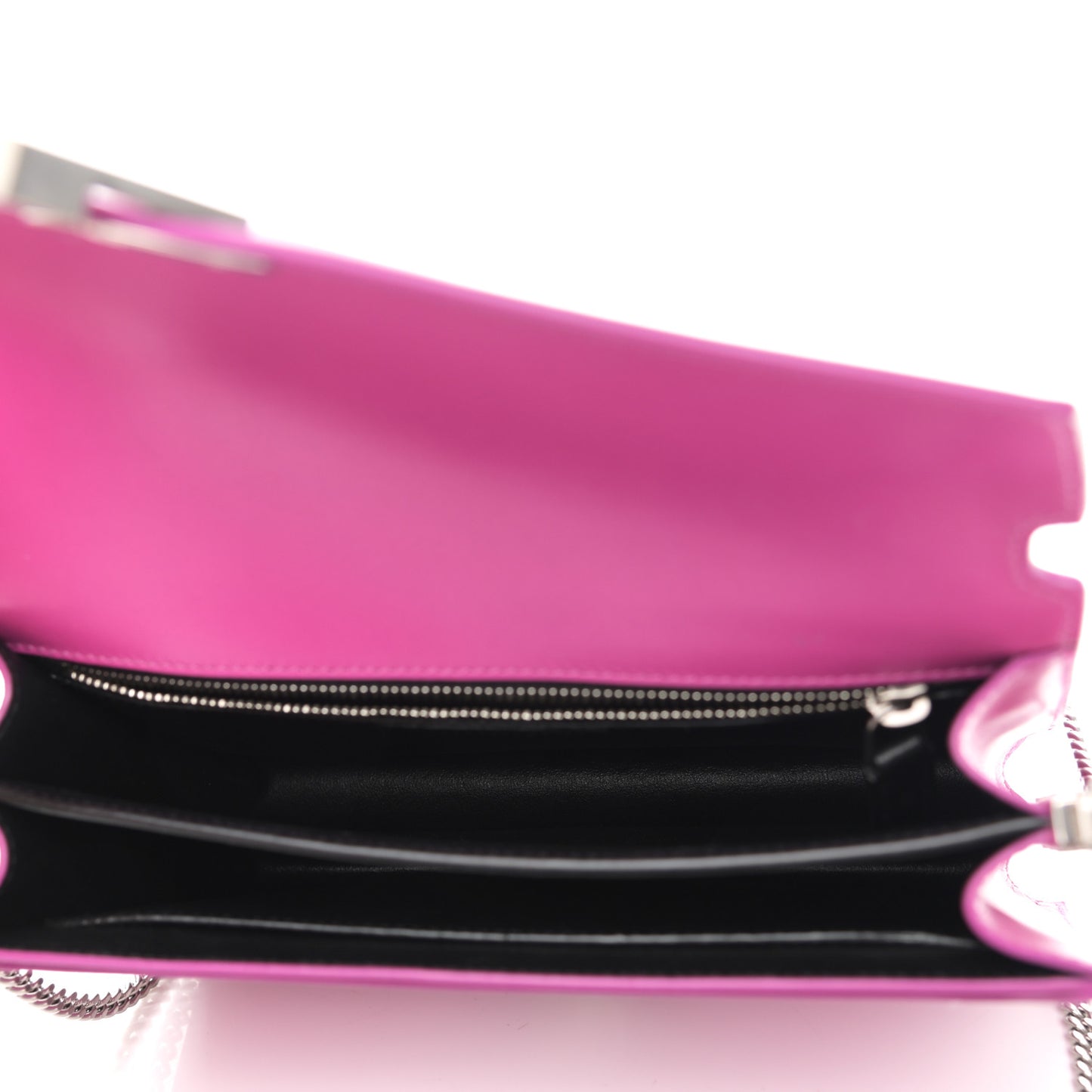 Smooth Calfskin Monogram Cassandra Clasp Bag Electric Fuchsia