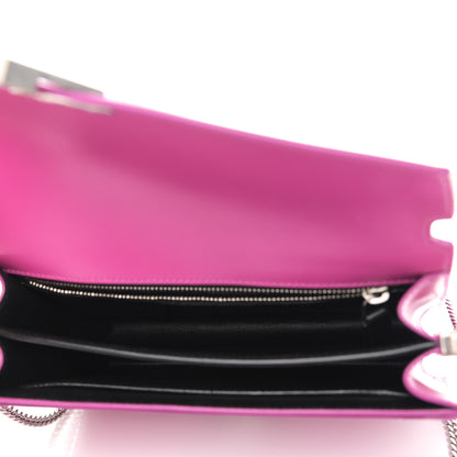 Saint Laurent Smooth Calfskin Monogram Cassandra Clasp Bag Electric Fuchsia 5 of 12